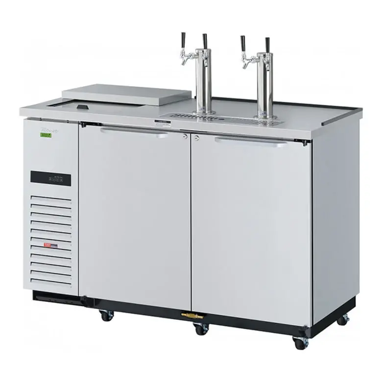 Turbo Air Tcb-2Sdd-N6 Stainless Steel 58.9" Dual-Tap Kegerator – Two Half-Barrel Capacity, 115V 1