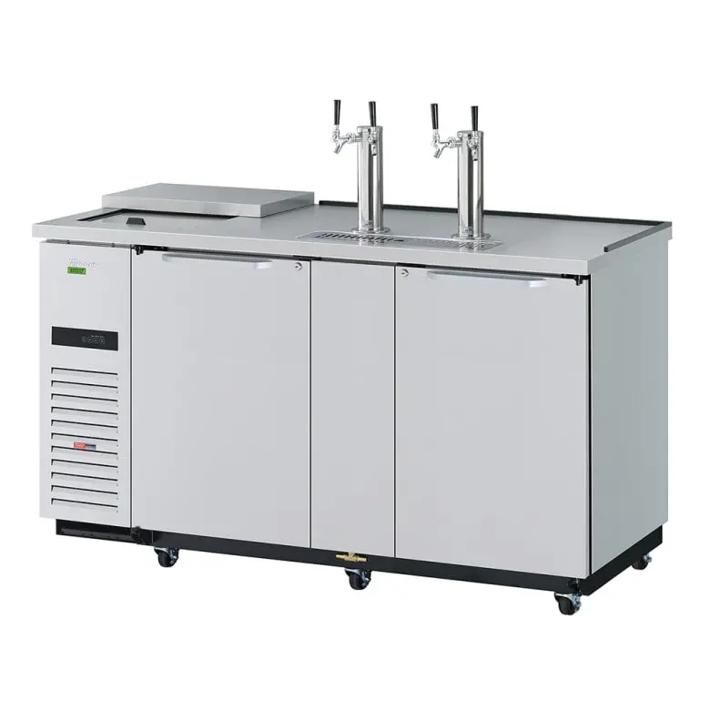 Turbo Air Tcb-3Sdd-N6 Stainless Steel 69.1" Triple-Half-Barrel Kegerator – Dual-Tap Design, 115V 1