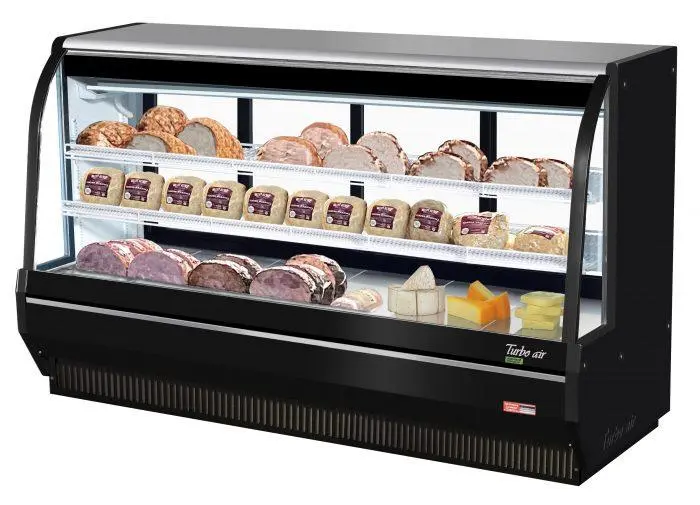 Turbo Air Tcdd-96H-W(B)-N Direct-Cooling Commercial Deli Case – 97-Inch Refrigerated Display, 33.2 Cu. Ft. 1
