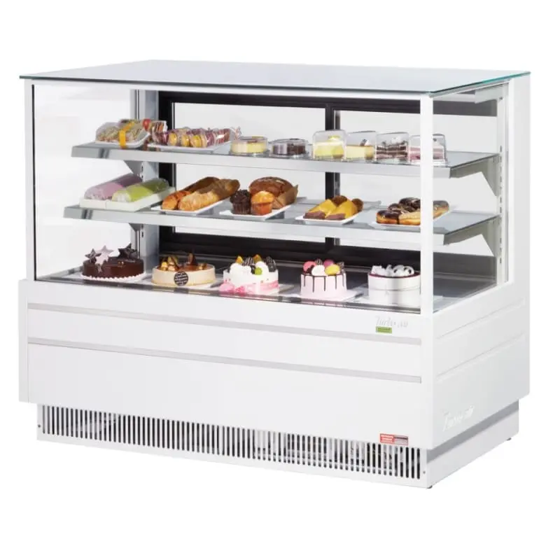 Turbo Air Tcgb-60Uf-W(B)-N Full-Service Deli Showcase – 60.5", White Frame, Straight-Glass, Triple-Level, 115V 1