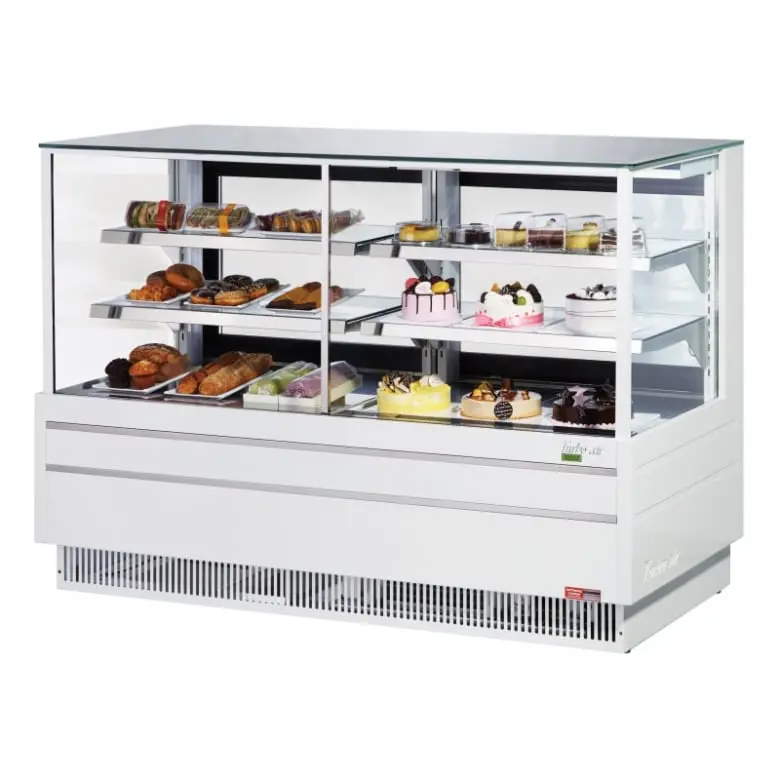 Turbo Air Tcgb-72Uf-Co-W(B)-N Full-Service Deli Display Case – 72.5", White Cabinet, Straight-Glass, Triple-Tier, 115V 1