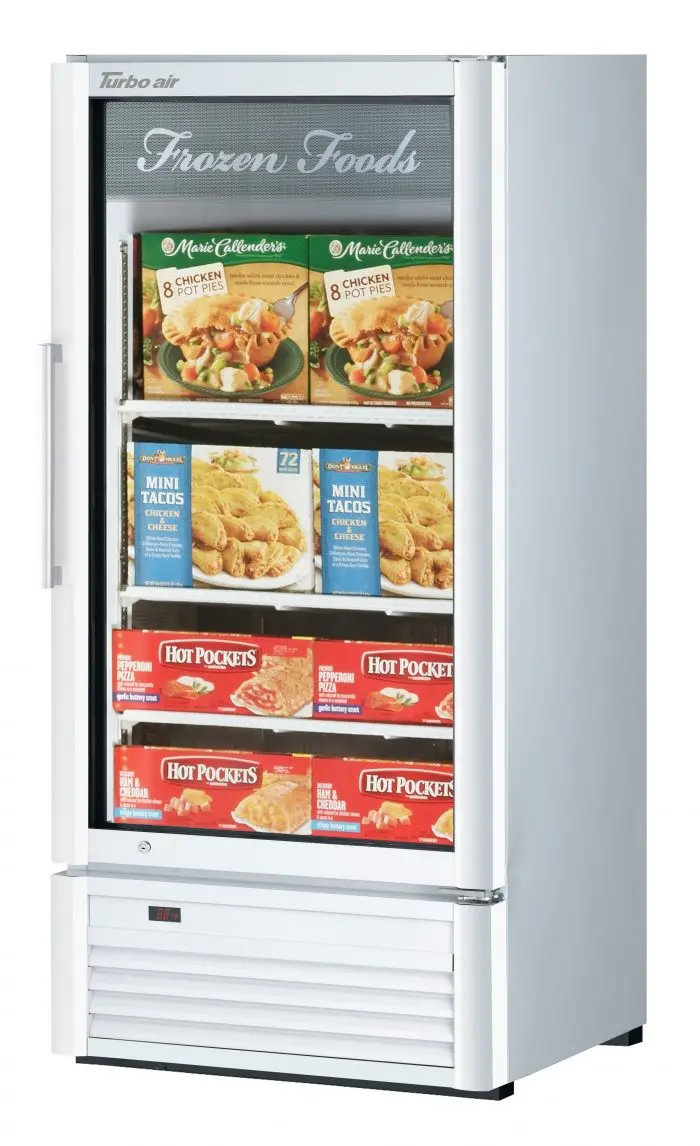 Turbo Air Tgf-10Sd-N Space-Saving Single-Door Swing-Glass Merchandiser — White Or Black 1