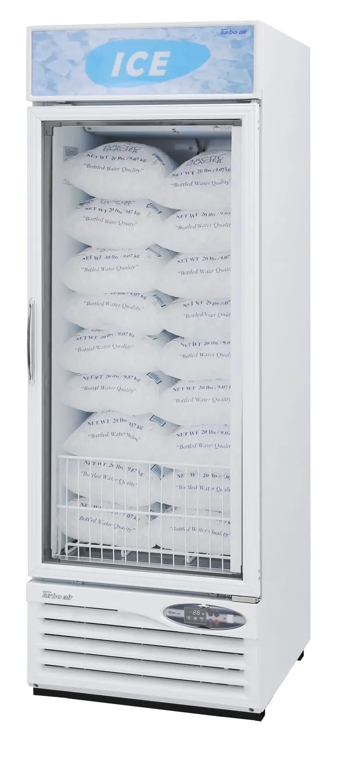 Turbo Air Tgim-23W-N Single-Glass-Swing Ice Merchandiser With White Cabinet 1