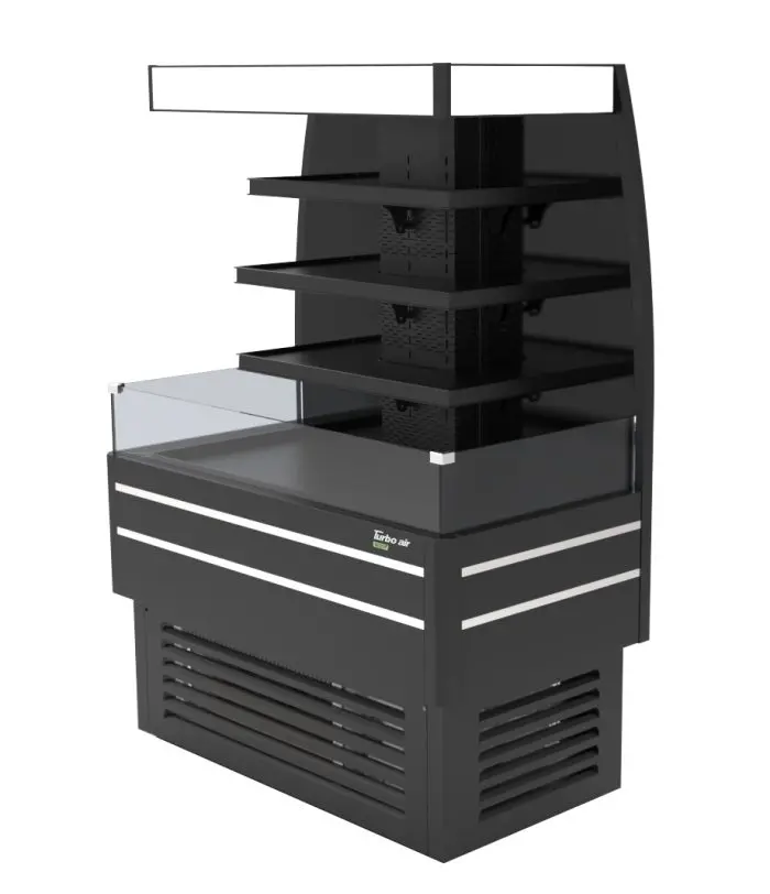 Turbo Air Tiom-48Cb-N 47-1/8"L × 25-3/4"D Black Square-Type Single-Section Refrigerated Unit 1