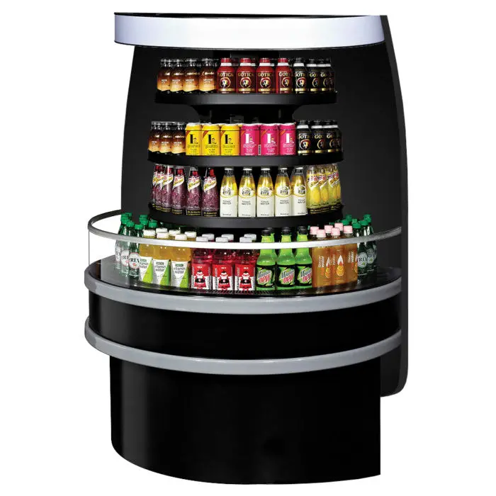 Turbo Air Tiom-48Rb-N Semicircular Single Half-Round Unit – 48" Diameter, Matte Black 1