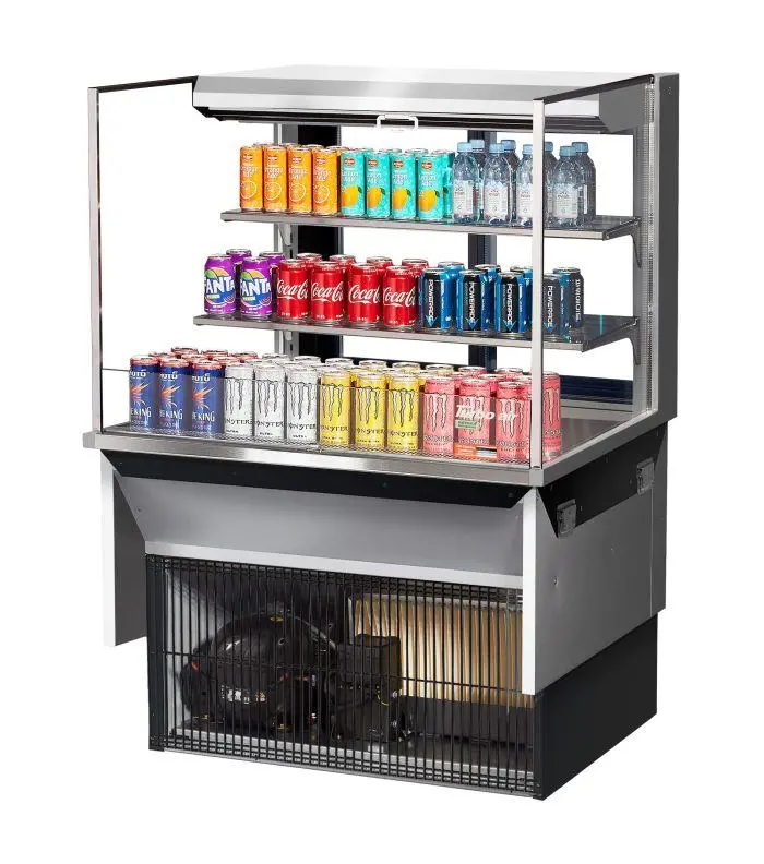 Turbo Air Tom-36L-Ufd-S-3Si-N 34.75-Inch Low-Profile Glass Side Panel With Rear Sliding Door And Two Adjustable Shelves – European Straight Design 1