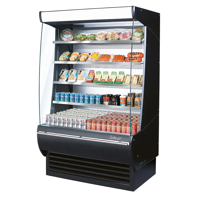 Turbo Air Tom-48Dxb-N 48-Inch Vertical Open-Air Merchandiser – Five-Shelf Layout, 115V 1