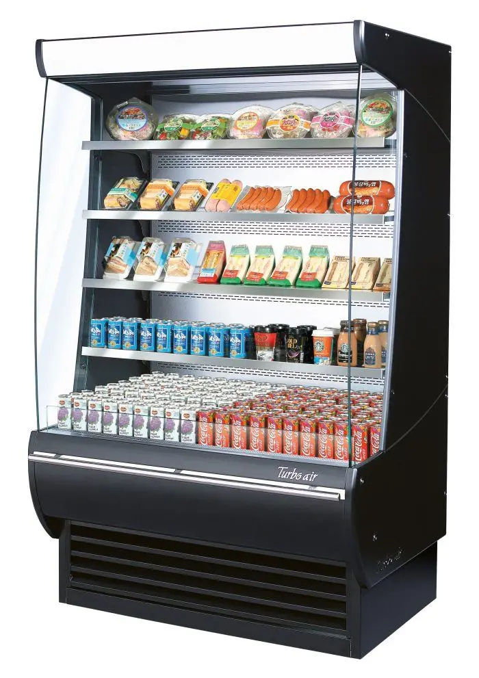 Turbo Air Tom-48Dxb-N Commercial Vertical Extra-Deep Open Display Merchandiser – 23.2 Cu. Ft. 1
