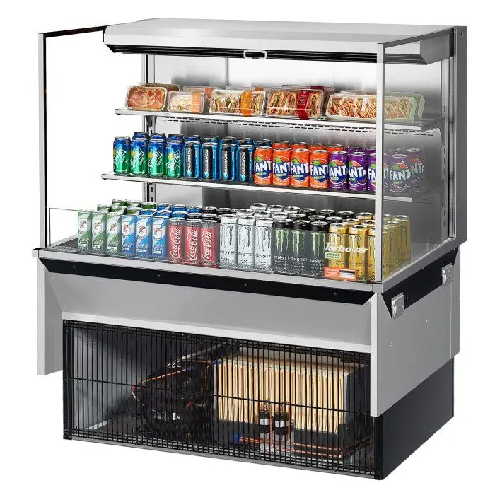 Turbo Air Tom-48L-Uf-S-3Si-N 46.75-Inch Low-Profile Glass Side Panel With Two Adjustable Shelves – European Straight Design 1