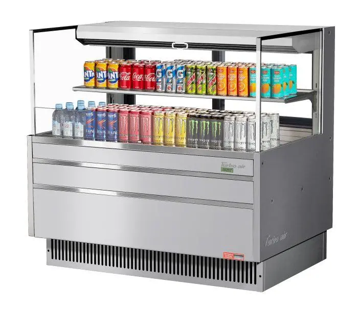 Turbo Air Tom-48L-Ufd-S-2S-N 46.75" Stainless Steel Display Unit With Rear Sliding Door & One Adjustable Shelf 1