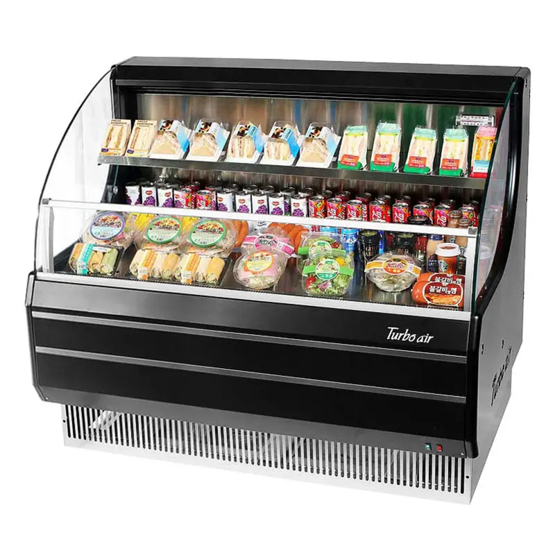 Turbo Air Tom-50Lb-N 50-In Horizontal Open-Air Beverage Cooler – Dual-Tier Design, 115V 1