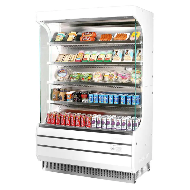 Turbo Air Tom-50W-N 50.875-Inch Vertical Open-Air Cooler – Five-Shelf Layout, 115V 1