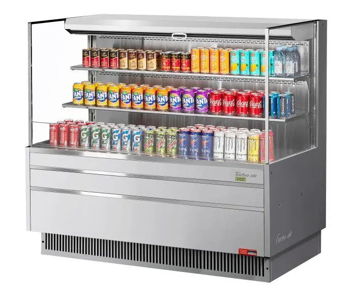 Turbo Air Tom-60L-Uf-S-3S-N 58.75" Front-Loading Glass Display With Dual Adjustable Shelves 1