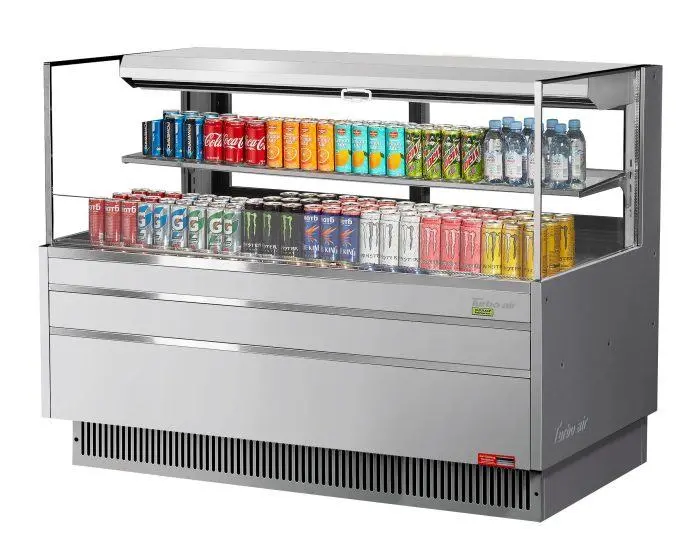 Turbo Air Tom-60L-Ufd-S-2S-N 58.75" Low-Profile Refrigerated Display With Rear Sliding Door & Single Shelf 1