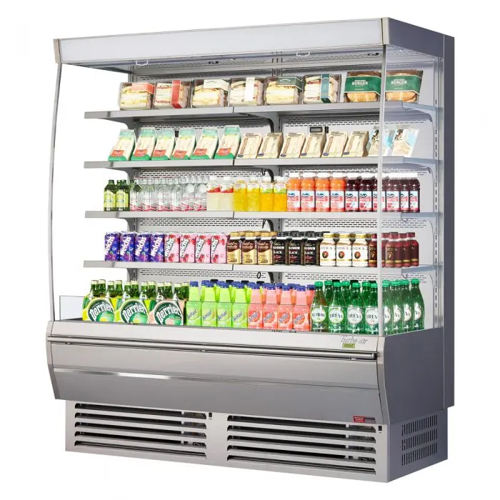Turbo Air Tom-72Dxs-N Extra-Deep Vertical Refrigerator – 72"L × 34"D, Stainless Steel Frame, Matte Black Body 1