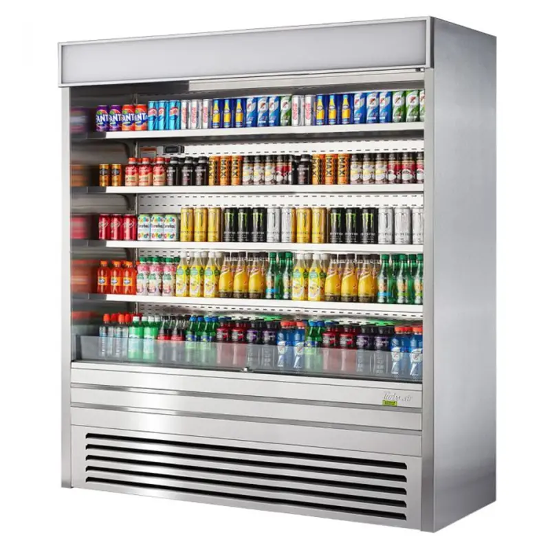 Turbo Air Tom-72Es-N 72-Inch Vertical Open-Air Merchandiser – Five-Shelf Configuration, 220V/1-Phase 1