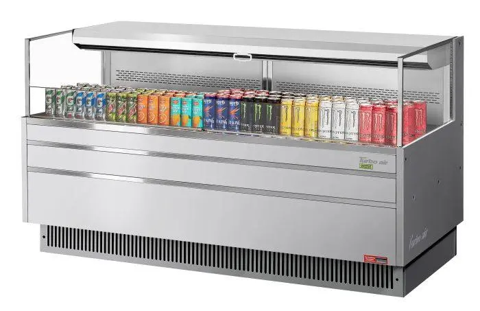 Turbo Air Tom-72L-Uf-S-1S-N 70.75" European-Style Glass-Sided Refrigerated Display Unit 1
