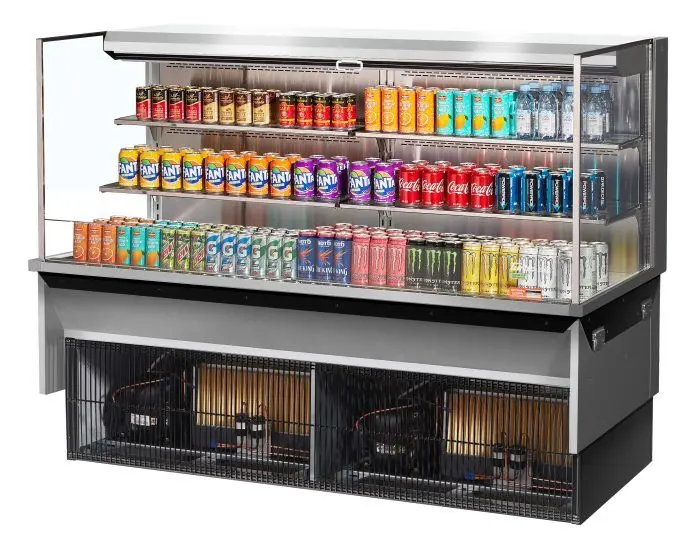 Turbo Air Tom-72L-Uf-S-3Si-N 70.75-Inch Low-Profile Glass Side Panel With Two Adjustable Shelves – European Straight Design 1