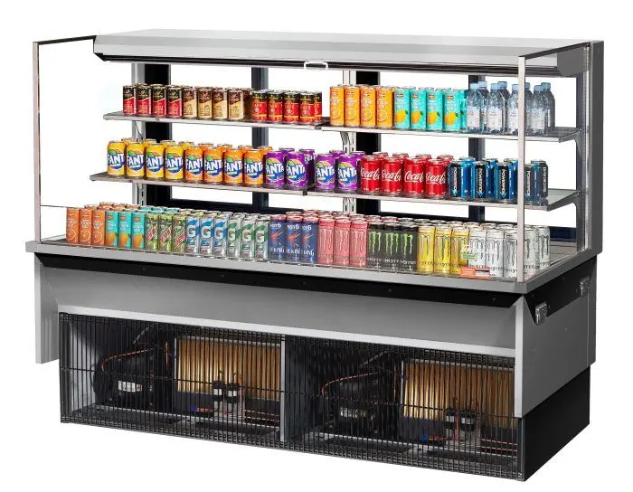 Turbo Air Tom-72L-Ufd-S-3Si-N 70.75-Inch Low-Profile Glass Side Panel With Rear Sliding Door And Two Adjustable Shelves – European Straight Design 1