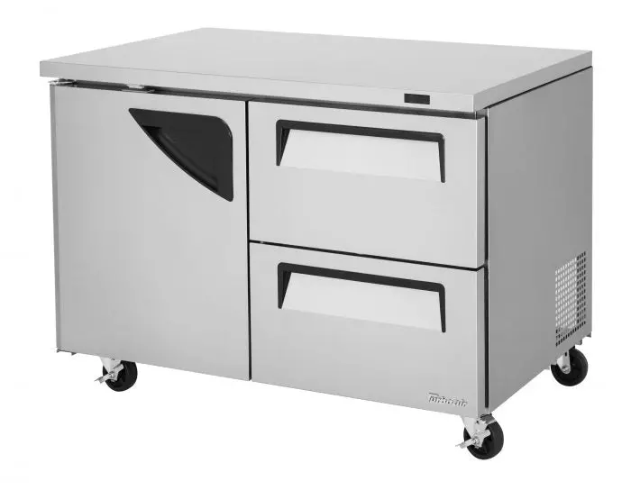 Turbo Air Tuf-48Sd-D2-N Hybrid Undercounter Freezer: 1 Door + 2 Drawers 1