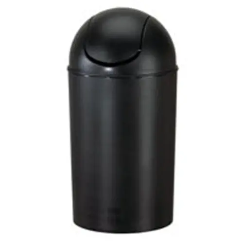 Umbra Swing-Top 10-Gallon Garbage Can – Modern Black Waste Container 1