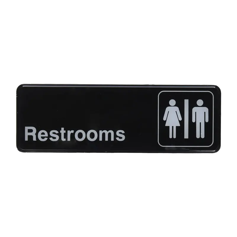 Universal Gender-Neutral Restroom Sign – 9 X 3 Inches 1