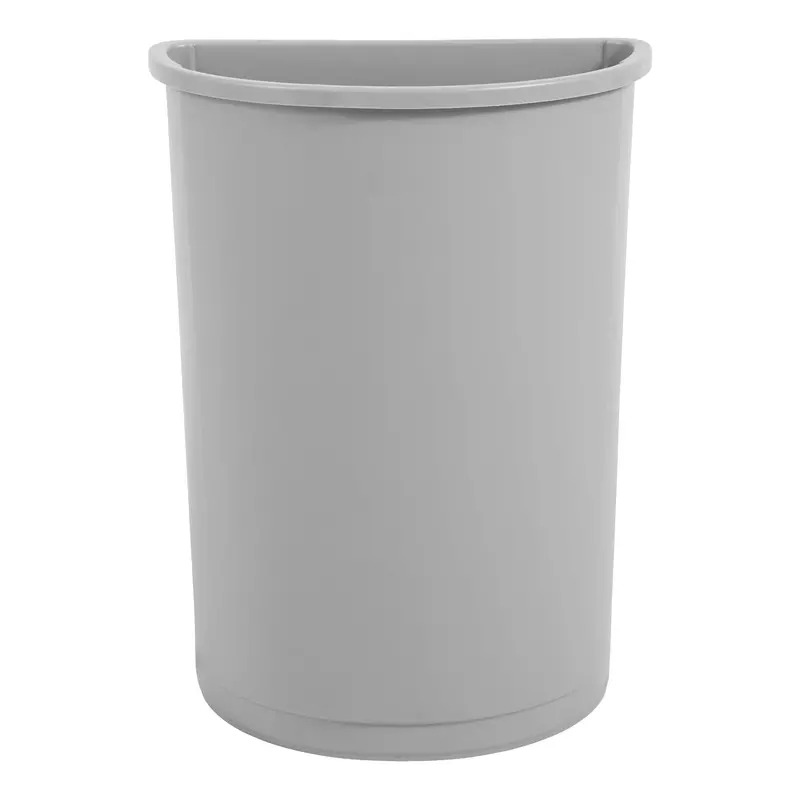 Untouchable Half-Round 21-Gallon Waste Bin – Grey 1