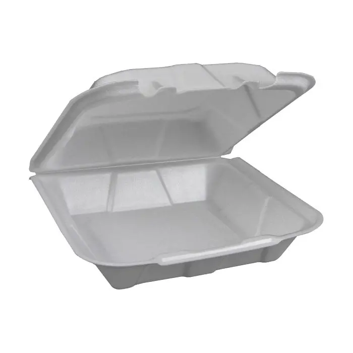 Vented Foam Takeout Container – 1-Compartment, 8" X 8" X 3", 150-Unit Case 1