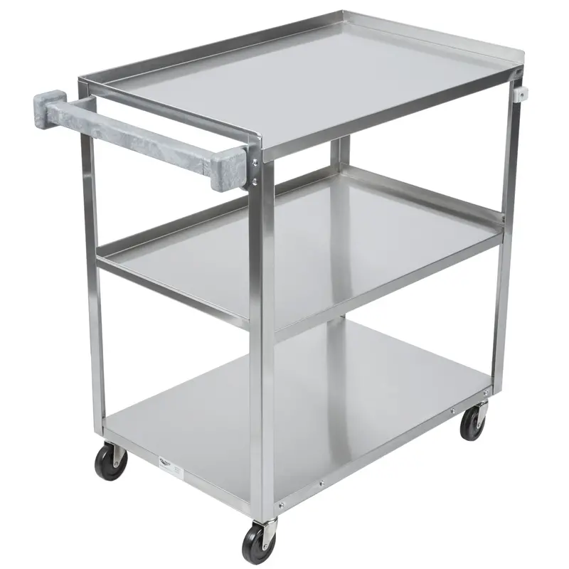 Vollrath 3-Tier Stainless Steel Utility Cart – 300 Lb Load Rating 1