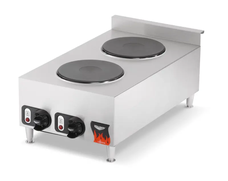 Vollrath Cayenne 15" Dual-Burner Hot Plate – Countertop Electric, 208/240V 1