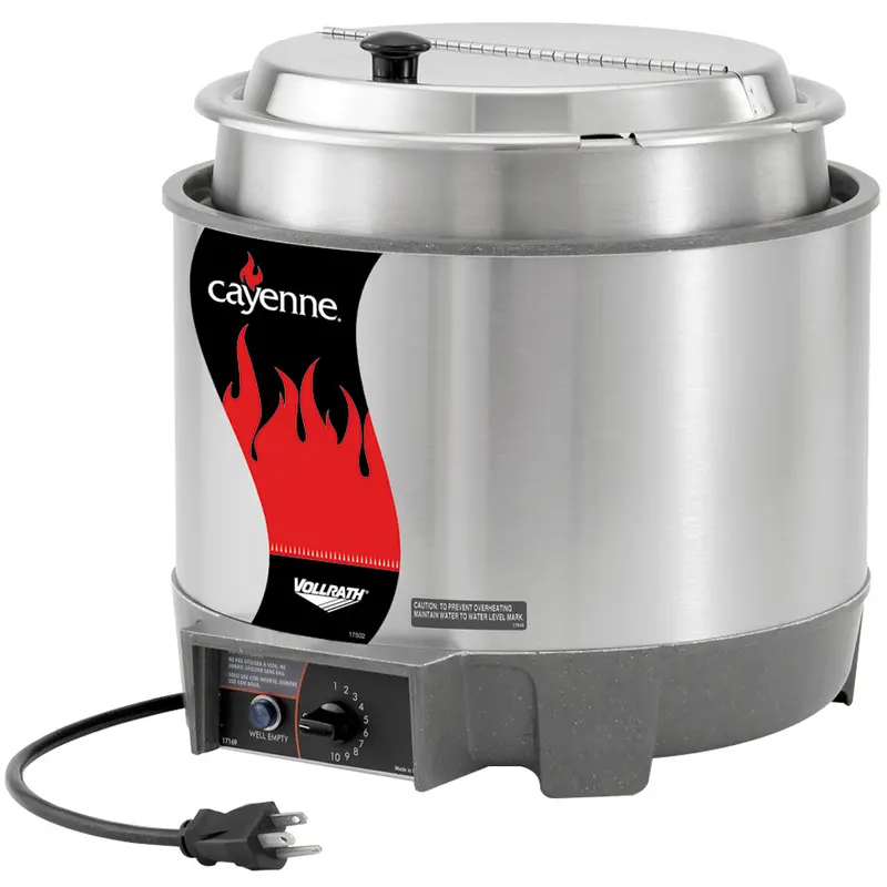 Vollrath Cayenne Round Heat 'N Serve Rethermalizer With Hinged Lid & Insert, 120V 1