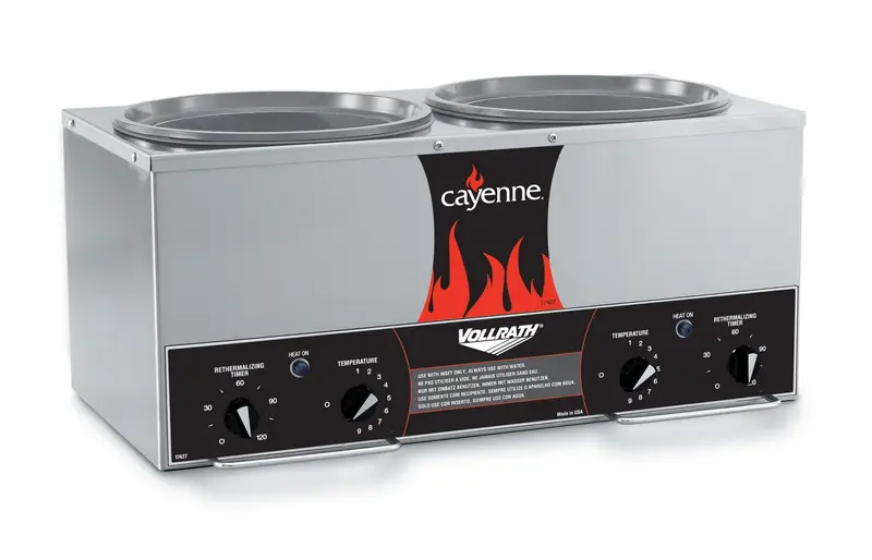 Vollrath Cayenne Twin-Well Countertop Rethermalizer – 7 Qt Per Well, 120V 1