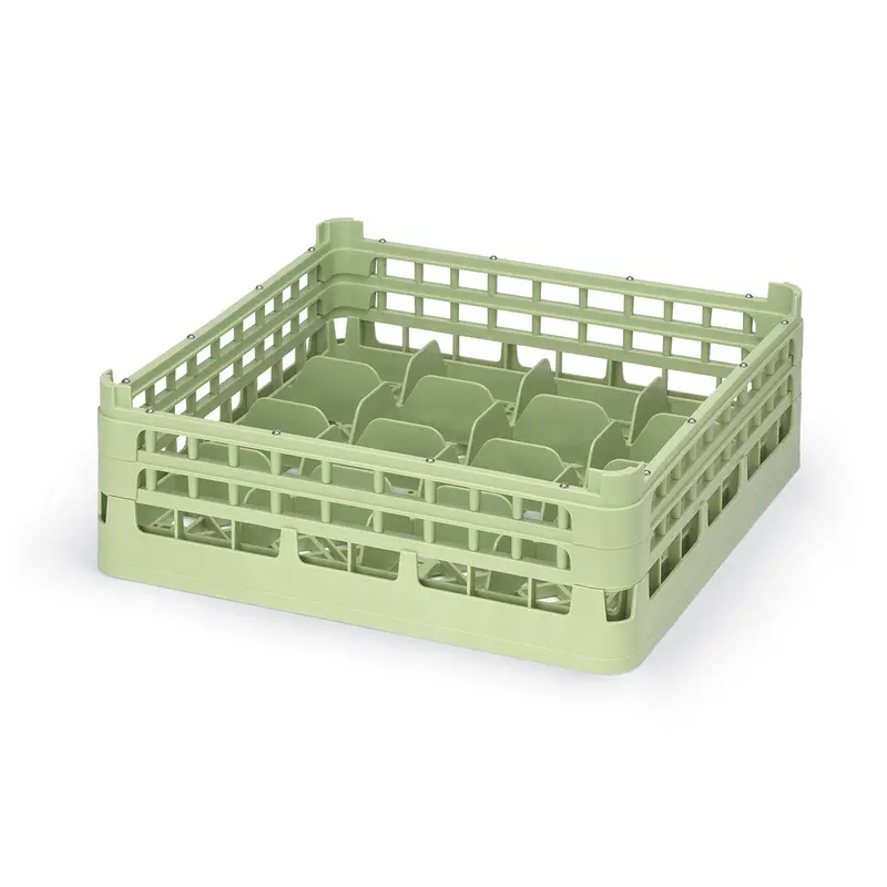 Vollrath Full-Size 16-Compartment Cup Rack – Green 1