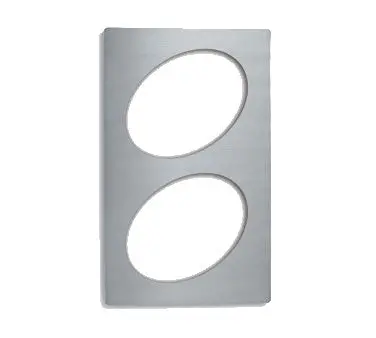 Vollrath Miramar Full-Size Adapter Plate – Dual 10" Oval Cutouts, Stainless Steel 1