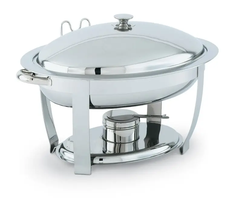 Vollrath Orion Oval Stainless Steel Chafer – 6-Quart, Lift-Off Cover 1