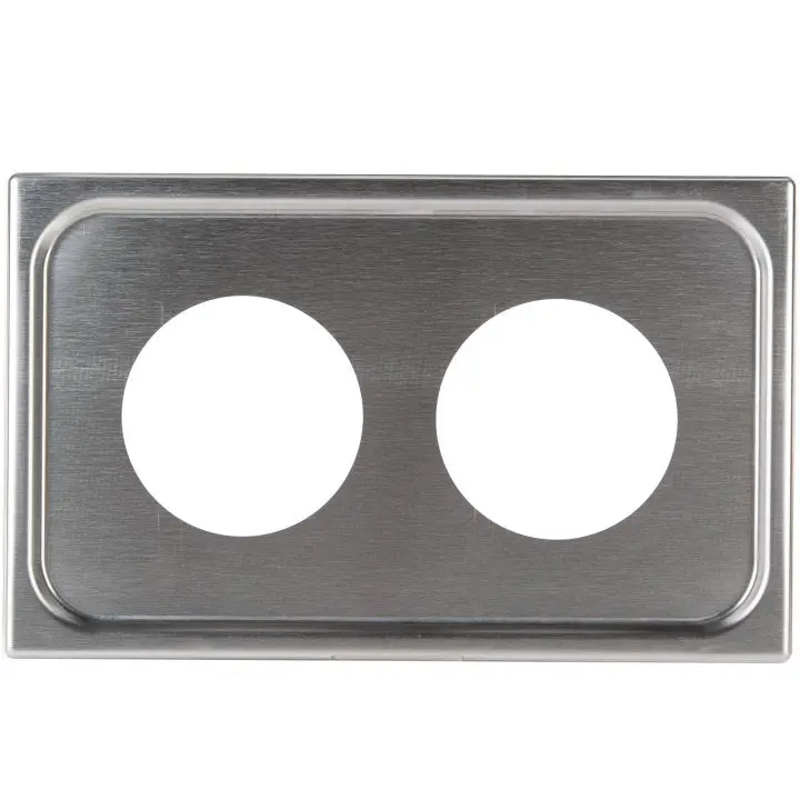 Vollrath Stainless Steel Adapter Plate With Dual Round Openings 1