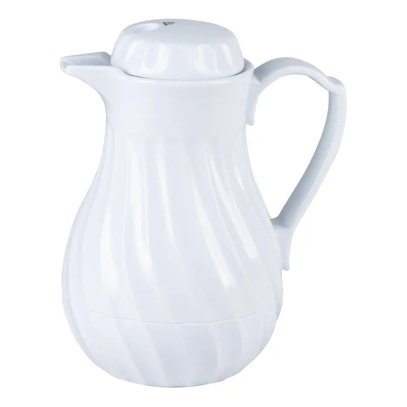 Vollrath Swirlserve Tilt-And-Pour Beverage Dispenser – White Insulated Server 1