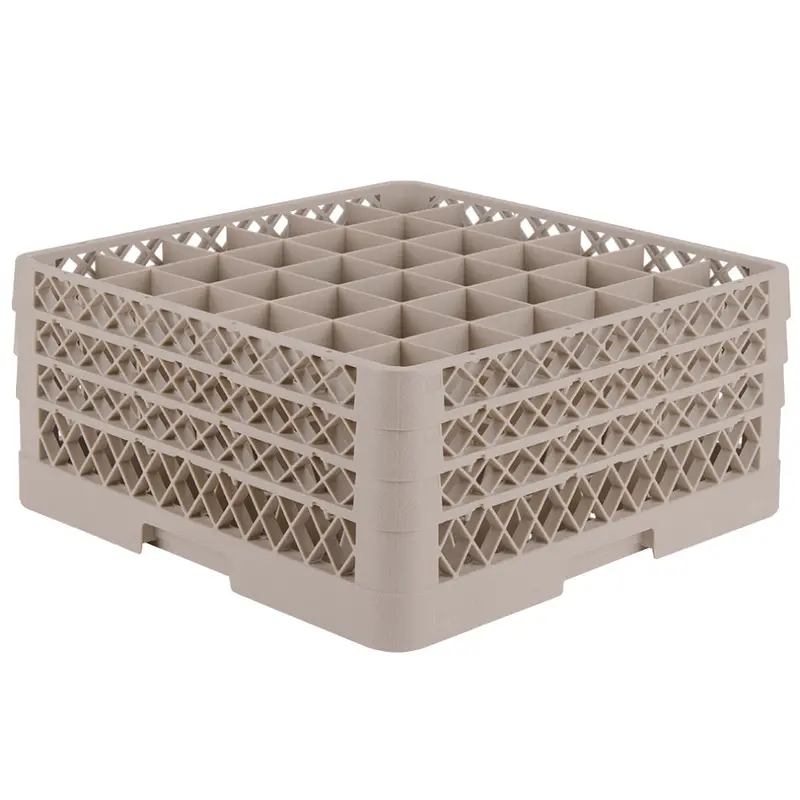 Vollrath Traex 36-Compartment Glass Rack With 3 Extenders – Beige 1