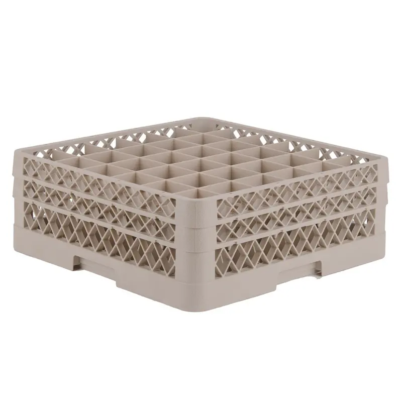 Vollrath Traex Glass Rack With Extenders – 36-Compartment Beige Rack 1
