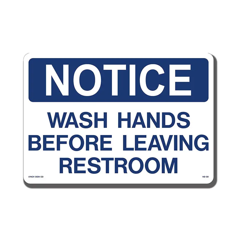"Wash Hands Before Leaving Restroom" Reminder Sign (14" X 10") 1