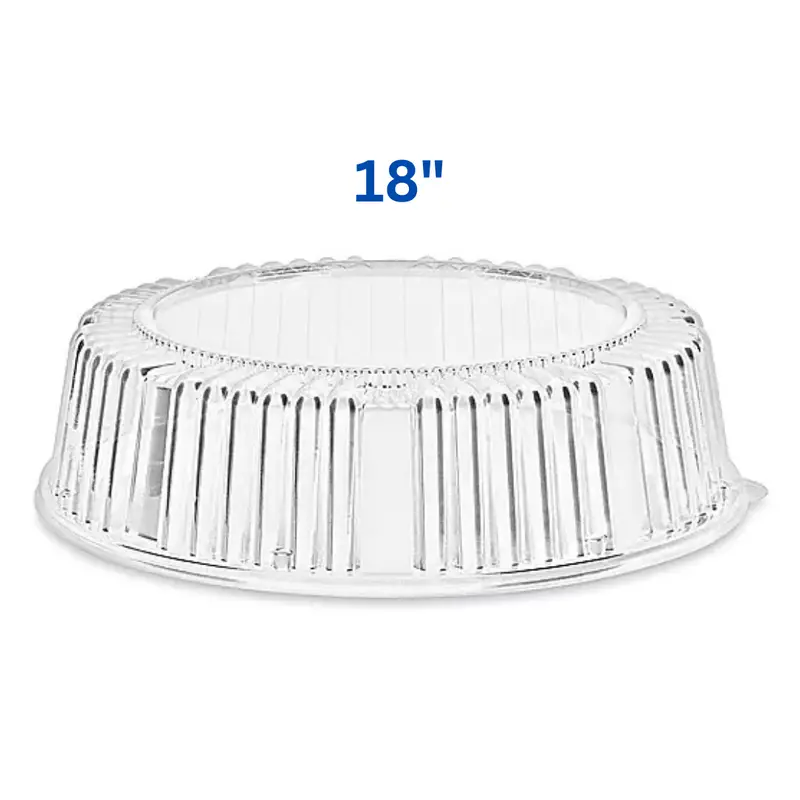 Western Plastics 18-Inch Clear Dome Lids For Large Catering Trays – 25-Unit Pack 1