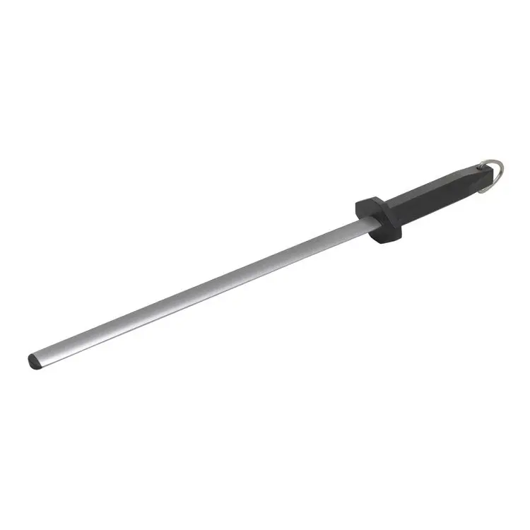 Winco 12-Inch Oval Diamond-Coated Knife Sharpening Steel 1