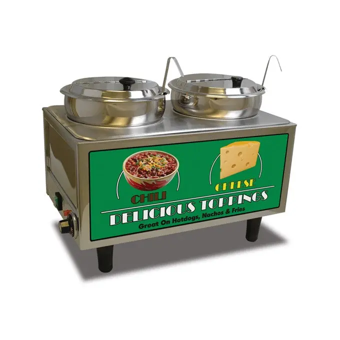 Winco 51073A Benchmark Chili And Cheese Warmer – Countertop Holding Unit 1