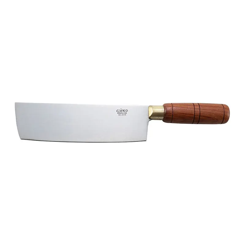 Winco 7-Inch Chinese Cleaver With Traditional Wooden Handle (Kc-201R) 1