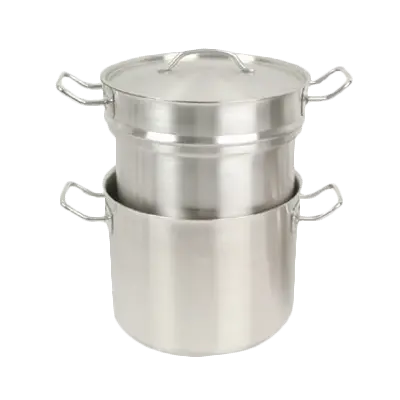 Winco 8 Quart Induction-Compatible Double Boiler With Lid (Ssdb-8) 1