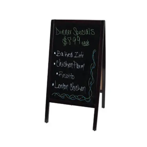 Winco Dual-Sided Sidewalk Chalkboard – 20.25" X 39.5" Wall-Mountable Marker Board 1