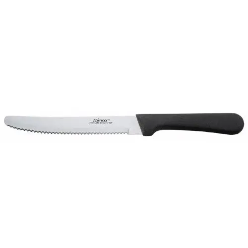 Winco K50P Premium Steak Knife Set – 5 Inch Blade, Plastic Handle, 12-Pack 1