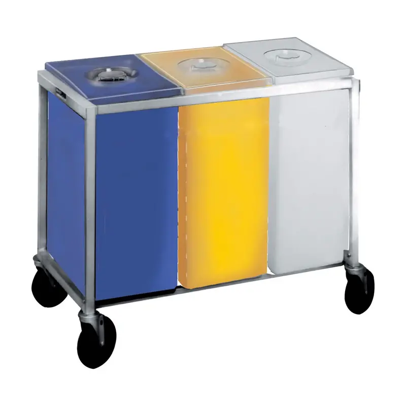 Winholt 148-Pib Triple-Compartment Ingredient Bin With Aluminum Frame 1