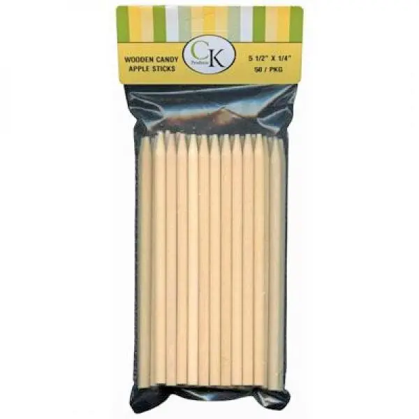 Wooden Candy Apple Sticks – 7-Inch X 1/4-Inch, Pack Of 50 1