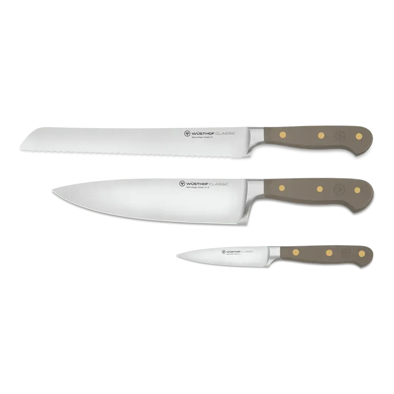 Wusthof Classic Velvet Oyster 3-Piece Essential Knife Set 1